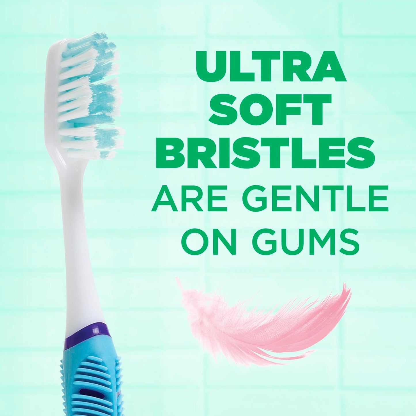 GUM Technique Sensitive Care Toothbrush with Quad-Grip Handle, Full Head & Ultra Soft Bristles for Plaque Removal That’s Gentle on Gums, 2ct(6Pk)