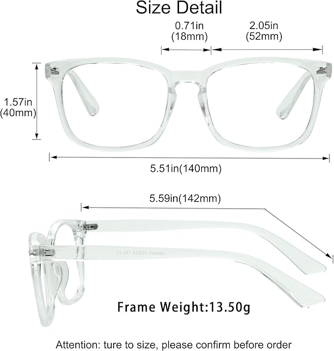 YEIN Bifocal Reading Glasses with Blue Light Blocking Lenses, Bifocal Reader for Women and Men, Vintage Square frame with Spring Hinge (+0.00/+1.50 magnification)