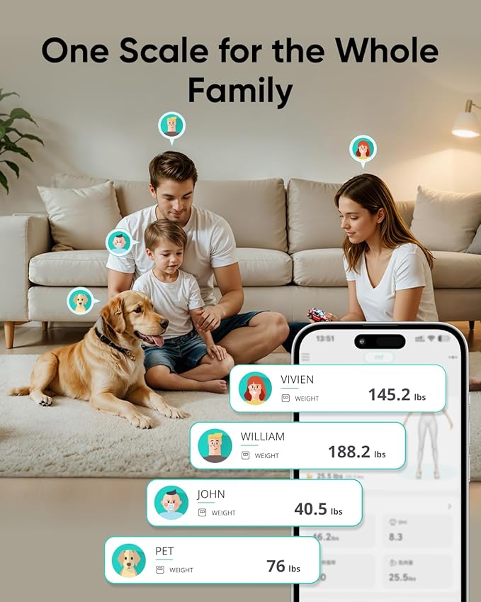 eufy Smart Scale C20, Digital Bathroom Body Fat Scale with Large TFT Screen, All-in-One Display for Offline Use, Bluetooth Scale for Body Weight with 16 Metrics, BMI, Multi-Modes, High Accuracy
