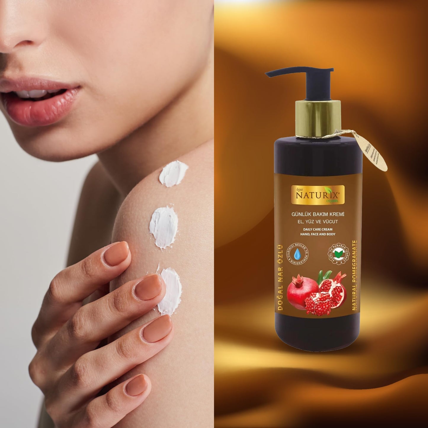 Hand Face and Body Pomegranate Vitamin Cream 8.45 Oz | Nourishing Care Normal to Dry Skin Lotion | Intensive Moisturizer Cream