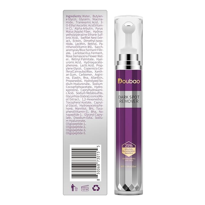 Dark Spot Remover for Face and Body, Dark Spot Corrector for Melasma, Sun Spots, Age Spots and Acne Scars, Correcting Glow Serum with Retinol and Licorice Extract, 0.5 fl oz