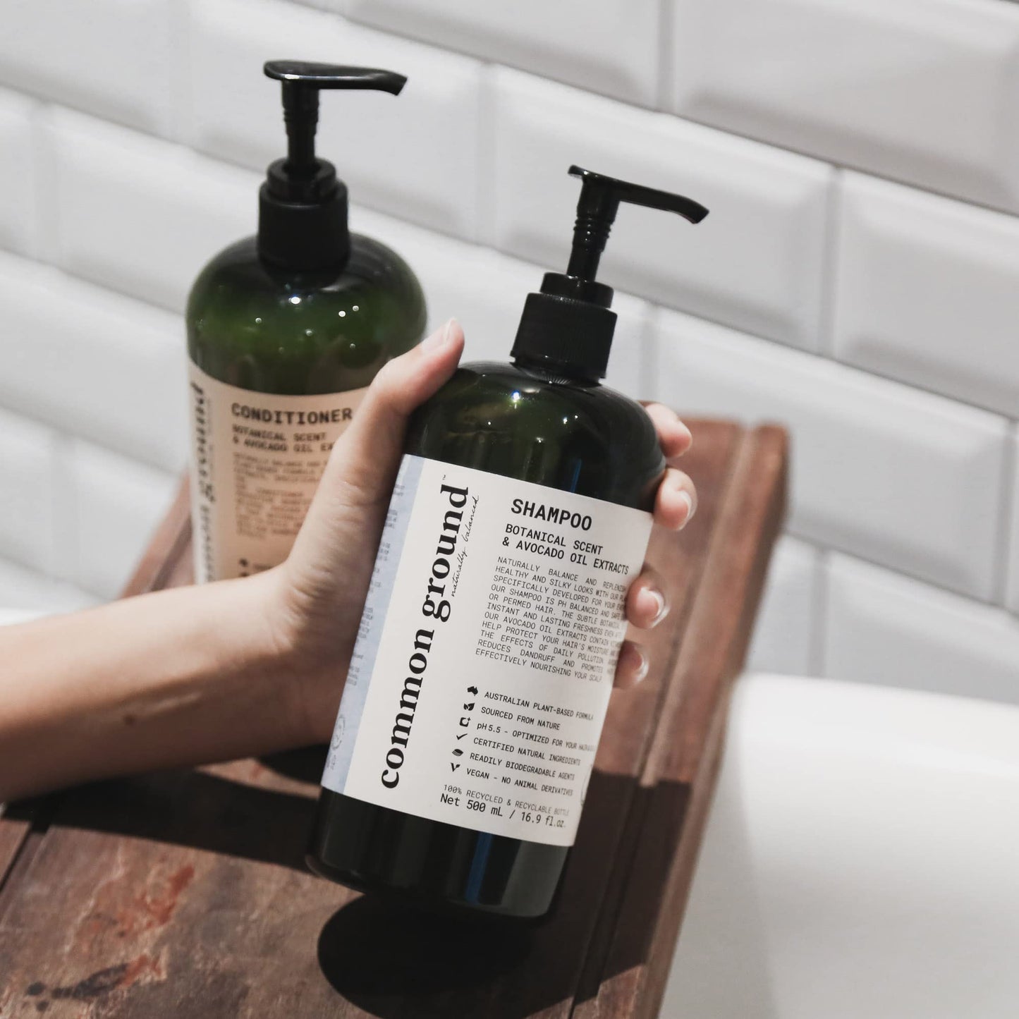 Shampoo, Conditioner, Body Wash & 3 Hand Wash Bundle (7 Items), Paraben & Cruelty Free, Organic, Vegan, Plant-Based, Botanical Scent & Avocado Oil Extracts, Men, Women, Sensitive