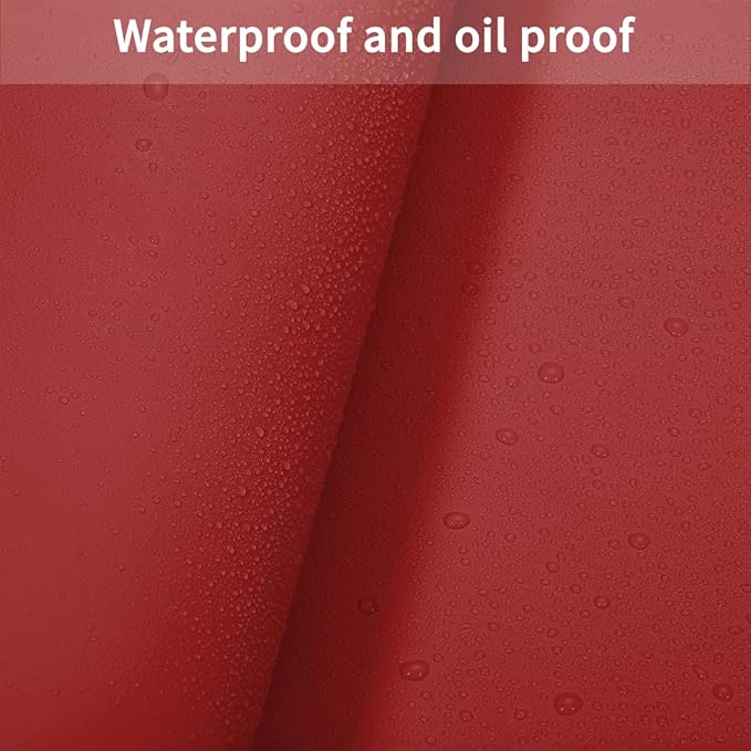 Leather Table Cover,1.8mm Thick,12x78 Inch Desk Cover,Dresser Cover Top,Dresser Protector Top,Dresser Cover,End Table Cover.(Black+Wine Red,12x78)