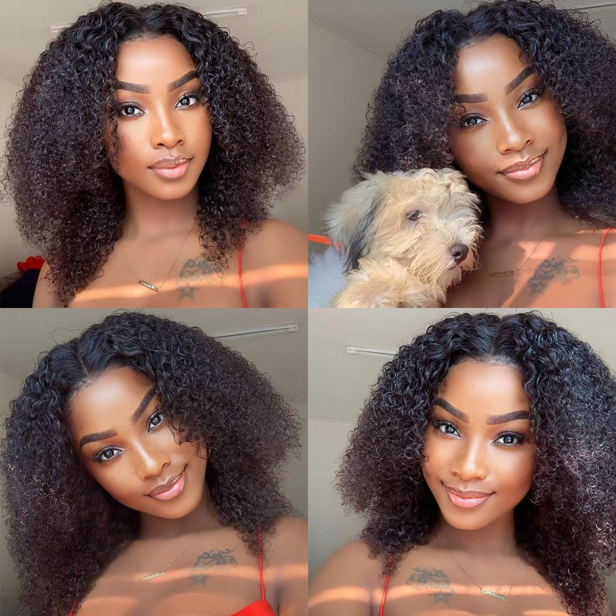 LDJOY Curly Lace Front Wigs Human Hair with Pre Plucked 180% Density Wigs for Black Women Human Hair with Baby Hair Glueless Curly Wigs 13×4 HD Transparent Lace Frontal Wigs Natural Color 16 Inch