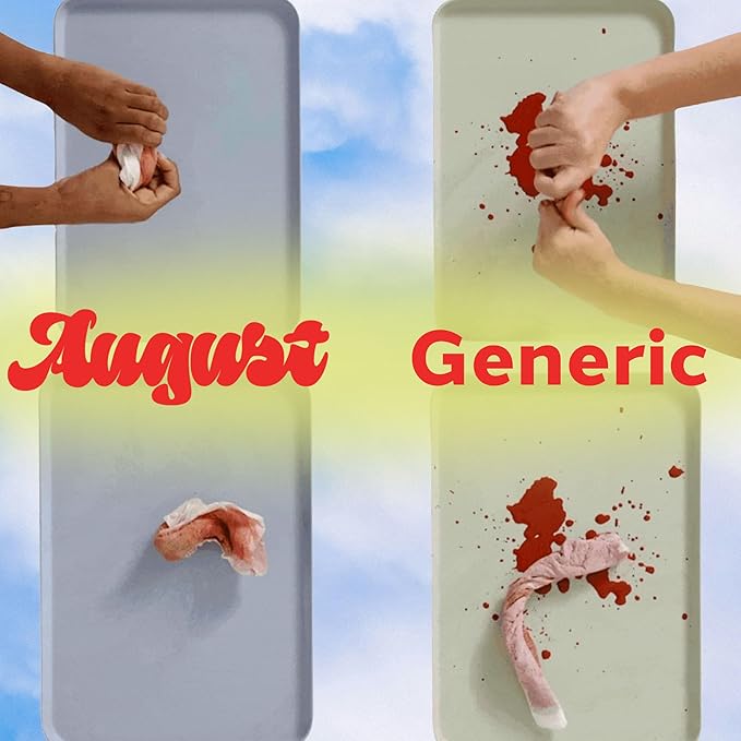 August Organic Panty Liners for Women and Anyone Who Menstruates, Made with Organic Cotton, 8 Daily Liners for Women, Toxin & Fragrance Free, Hypoallergenic Cotton