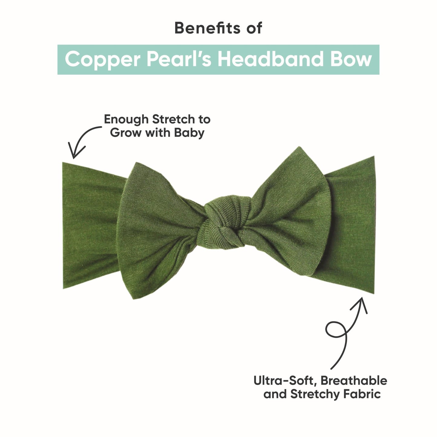 Copper Pearl Baby Bows: Stylish Headbands for Baby Girls, Premium Soft and Stretchy Baby Headbands, Perfect for Newborns, Trendy Designs - Clay