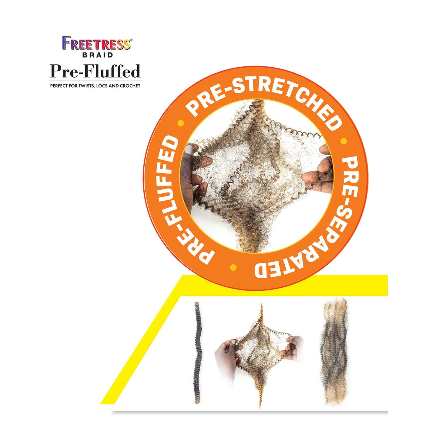 FreeTress Crochet Braids 3X Pre-Fluffed Poppin Twist 28" (3-pack, COPPER)