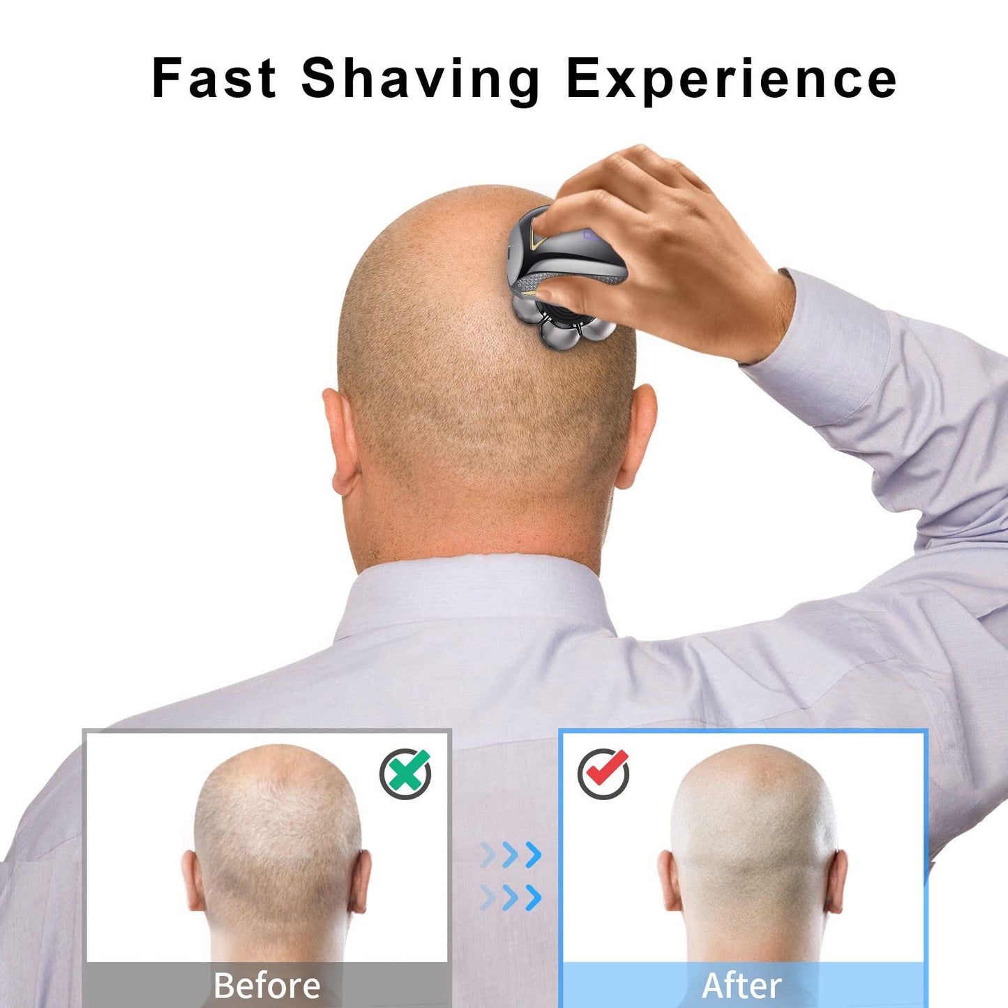 UPTARD Head Shaver Replacement Heads,Head Shaver Replacement Blades, Head Shavers for Bald Men,head shavers for men, Stainless Steel Rotary Blades for Electric Head Razor (silver6)