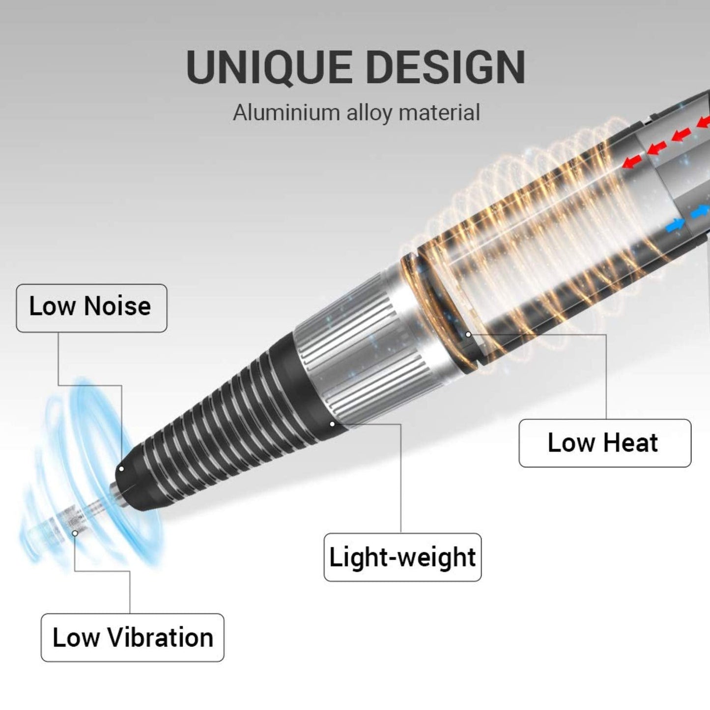 MelodySusie Professional Rechargeable 30000 RPM Nail Drill and Professional Tornado Nail Drill Bits