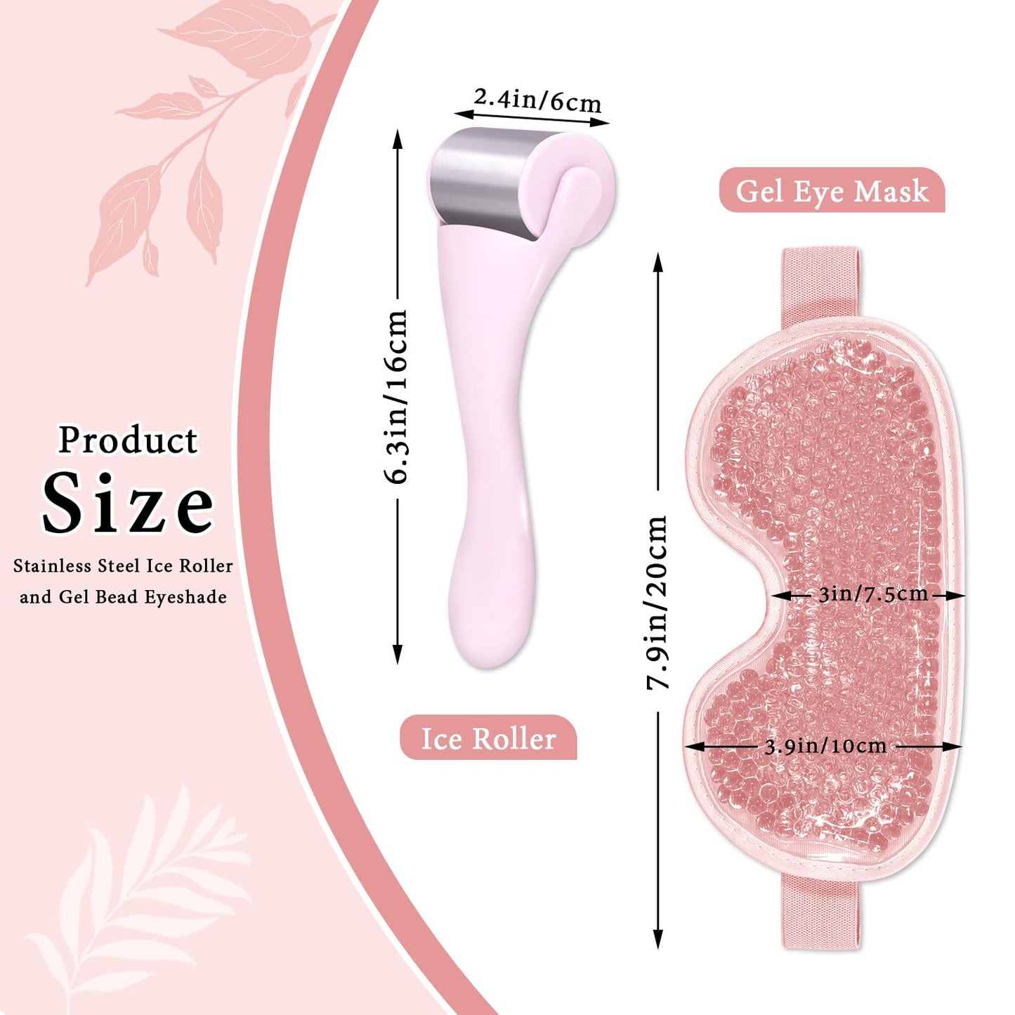 my novel things Ice Face Roller and Cold Eye Mask Compress for Eyes, Warm or Freezer Reusable for Puffiness Wrinkles Lifting Facial SPA Tool for Woman Gifting Ice Pack