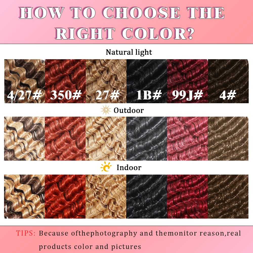 Deep Wave Bulk Human Braiding Hair for Boho Braids Ginger 100% Human Hair Unprocessed Brazilian Curly Human Hair for Human Hair Extensions 2 Braids Per of 1 pack 100g 24 Inch Human Hair