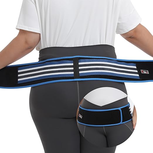 Sacroiliac SI Joint Hip Belt for Women Men-Alleviate Sciatica|Pelvic|Back|Lower Back Support, Pelvic Support Belt, Adjustable Lumbar Pain Relief, Trochanter Belt Blue, S(Hip Size 25-40")