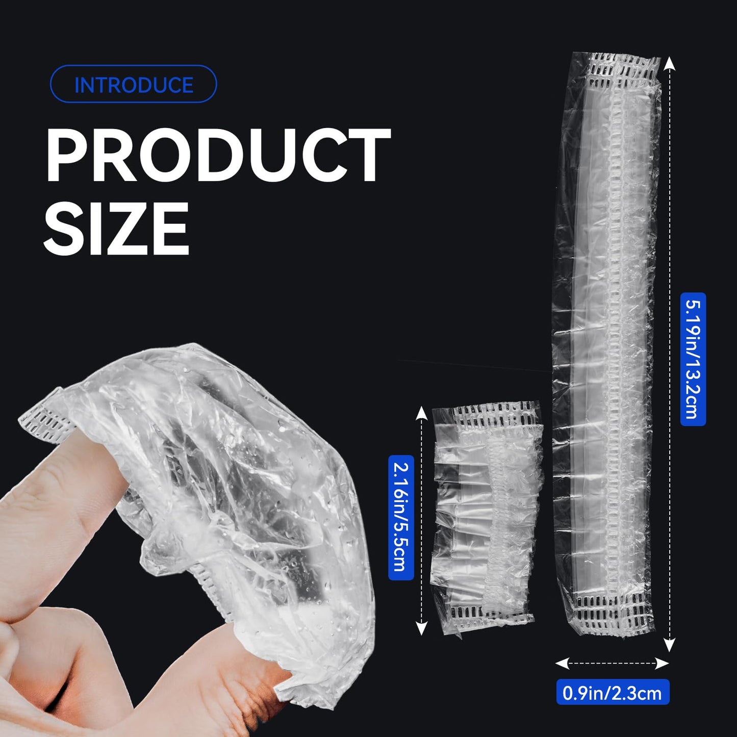 Disposable Ear Covers for Shower - Waterproof Plastic Ear Covers Ear Shower Caps, Bath Ear Covers Protectors for Hair Dye Cap Hair Dryer (500 Pcs)