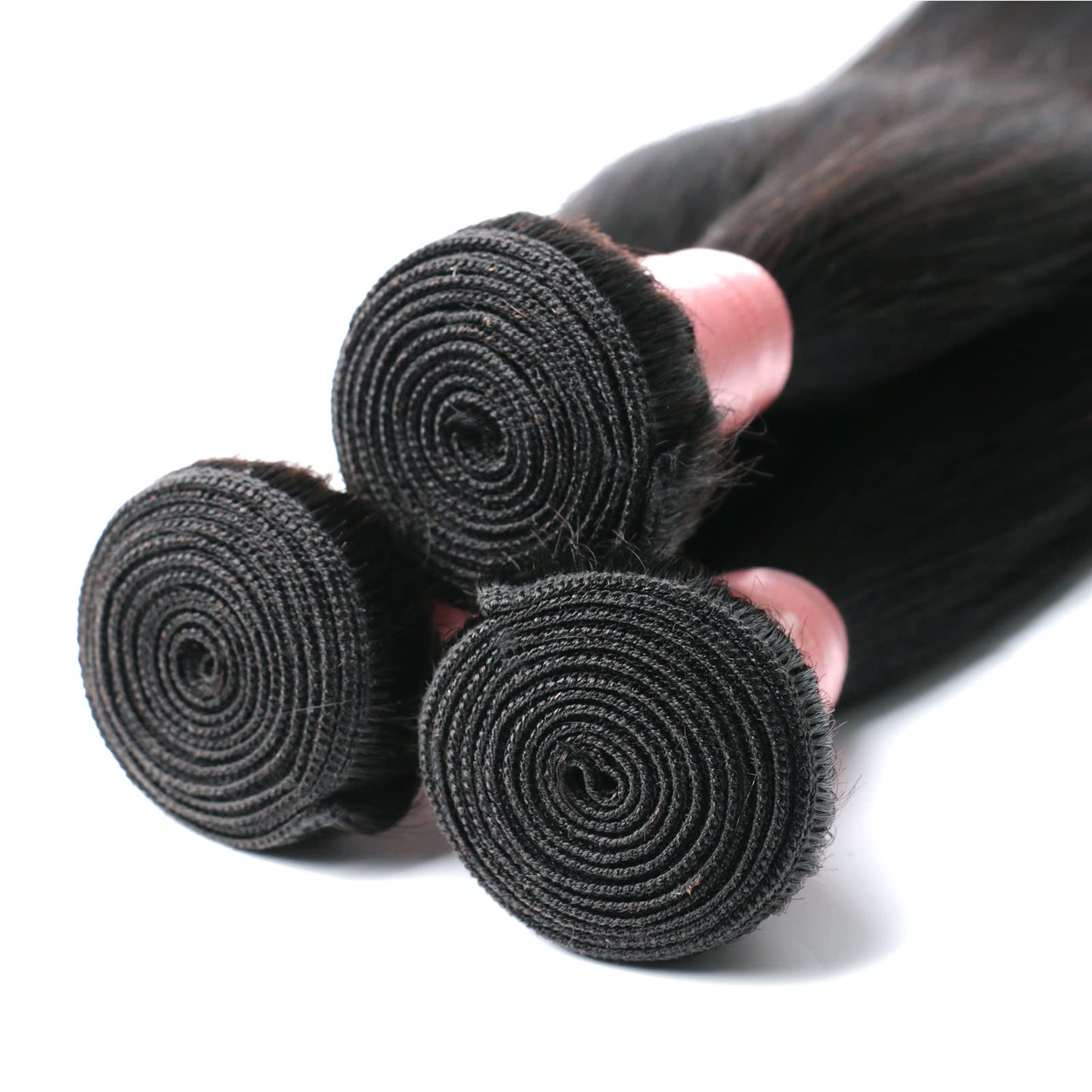 DaiMer Brazilian Straight Human Hair Bundles 12A Grade Unprocessed Remy Virgin Hair Extensions Real Straight Hair Weaving Natural Color 3 pcs 18 18 18 inch No Shedding