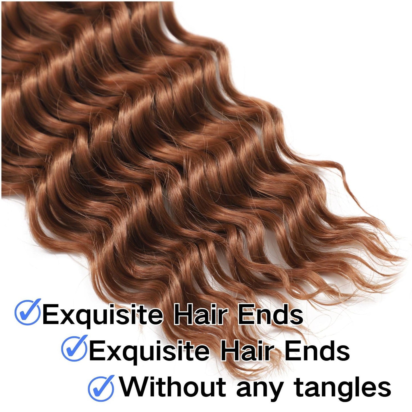 Deep Bulk Hair For Braiding Hair Wet And Wavy Deep Wave Bulk Hair 20inch Quality Synthetic Micro Braiding Hair Extensions for Boho Braids No Weft 20inch 200g,2Pack 30#