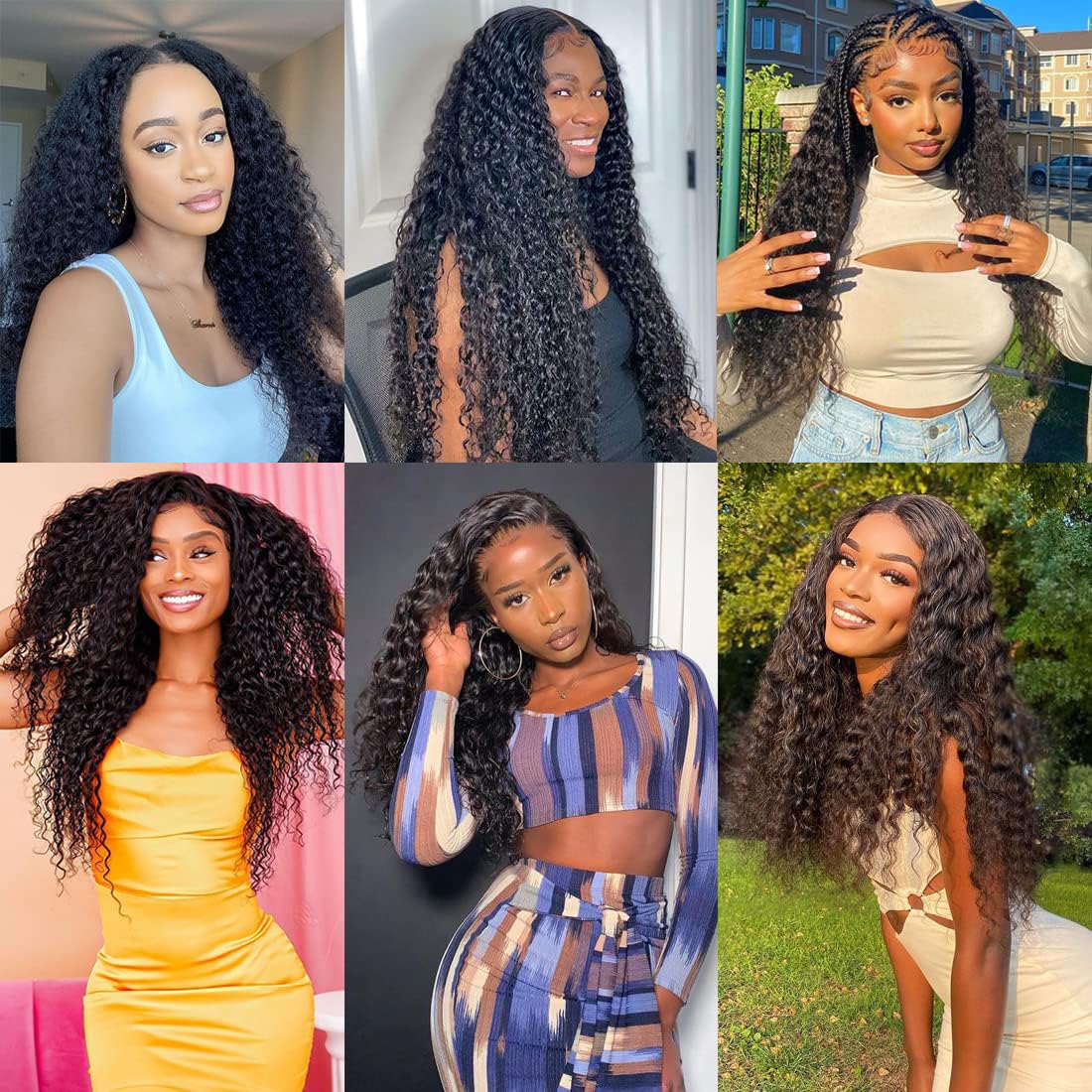 Deep Wave Bundles Human Hair 12A Brazilian Water Wave Human Hair Bundles 16 16 16 Inch 100% Unprocessed Virgin Deep Wave Human Hair Bundles Curly Bundles Wet and Wavy 3 Bundles Weave Double Weft
