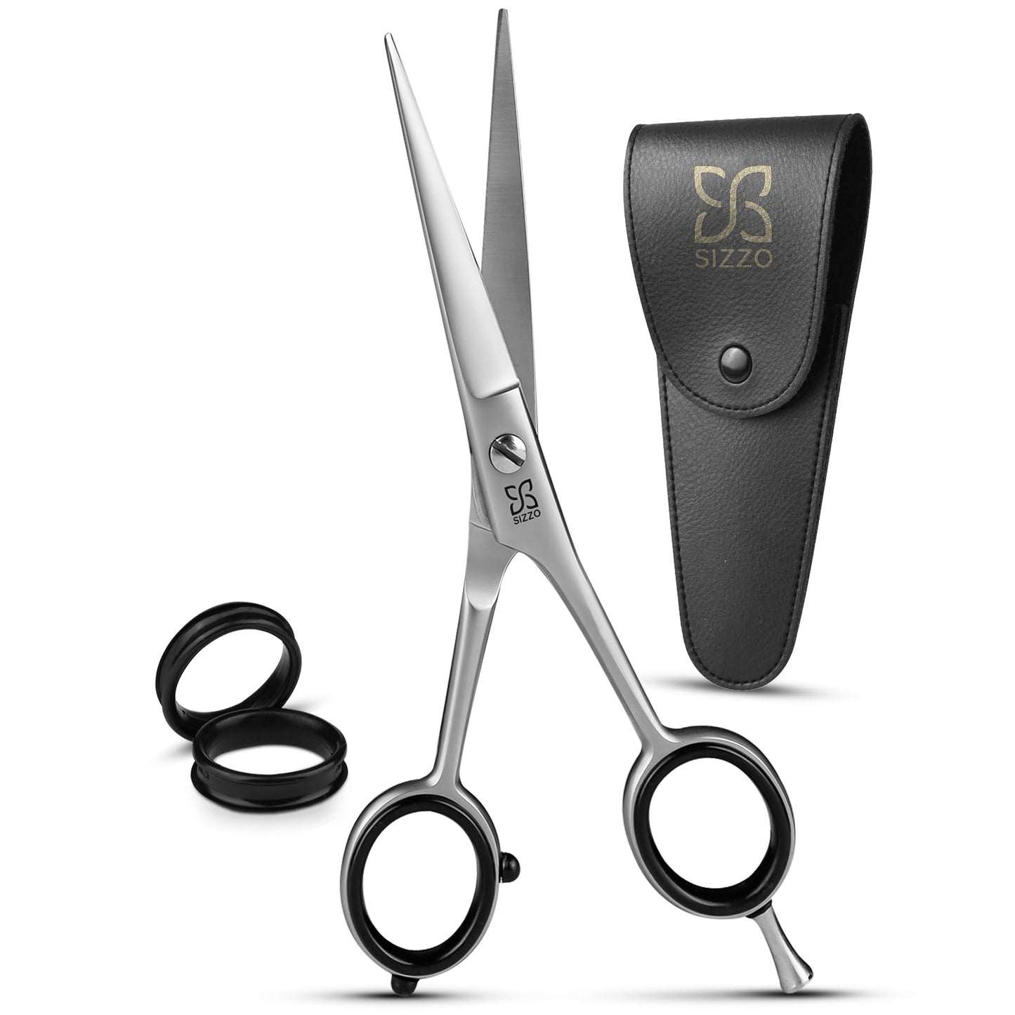 Hair Cutting Scissors 6.5" Barber Scissor, Ideal for Professional Barber, Men, Women, and Hair Stylist Trimming Kit for Haircutting Best Shears for Hair Cut by SIZZO