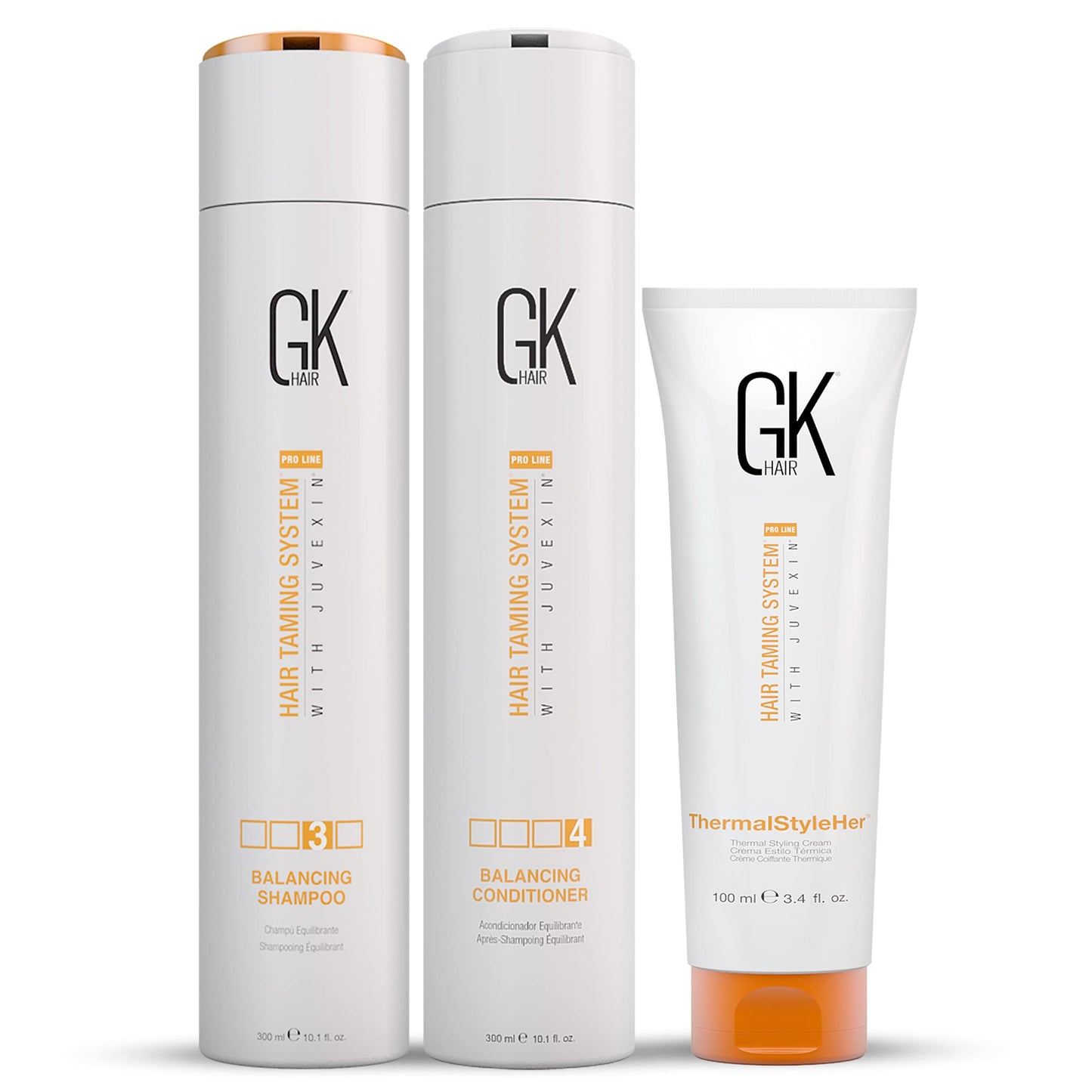GK Hair Global Keratin Balancing Shampoo and Conditioner Set 300ml - ThermalStyleHer - 100ml/3.4oz