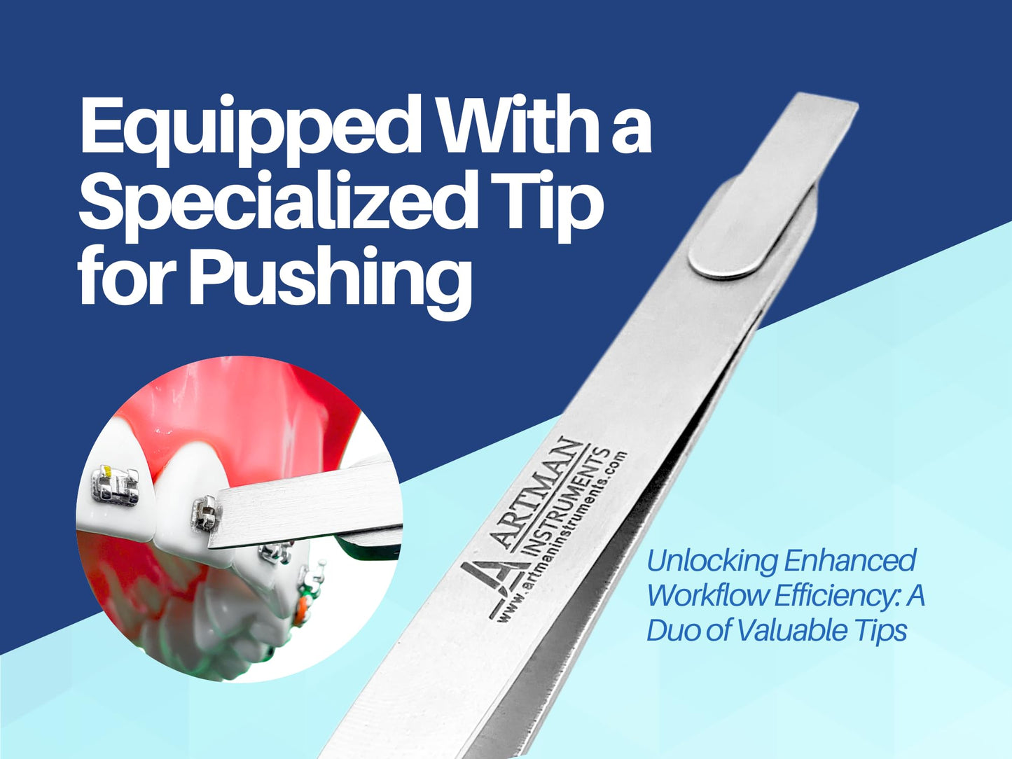 Orthodontic Bracket Placer Bracket Self Holder Tweezers | Bracket Placer Bracket Holder | Pliers Stainless Steel by Orthodontic Instruments ARTMAN Brand (1)