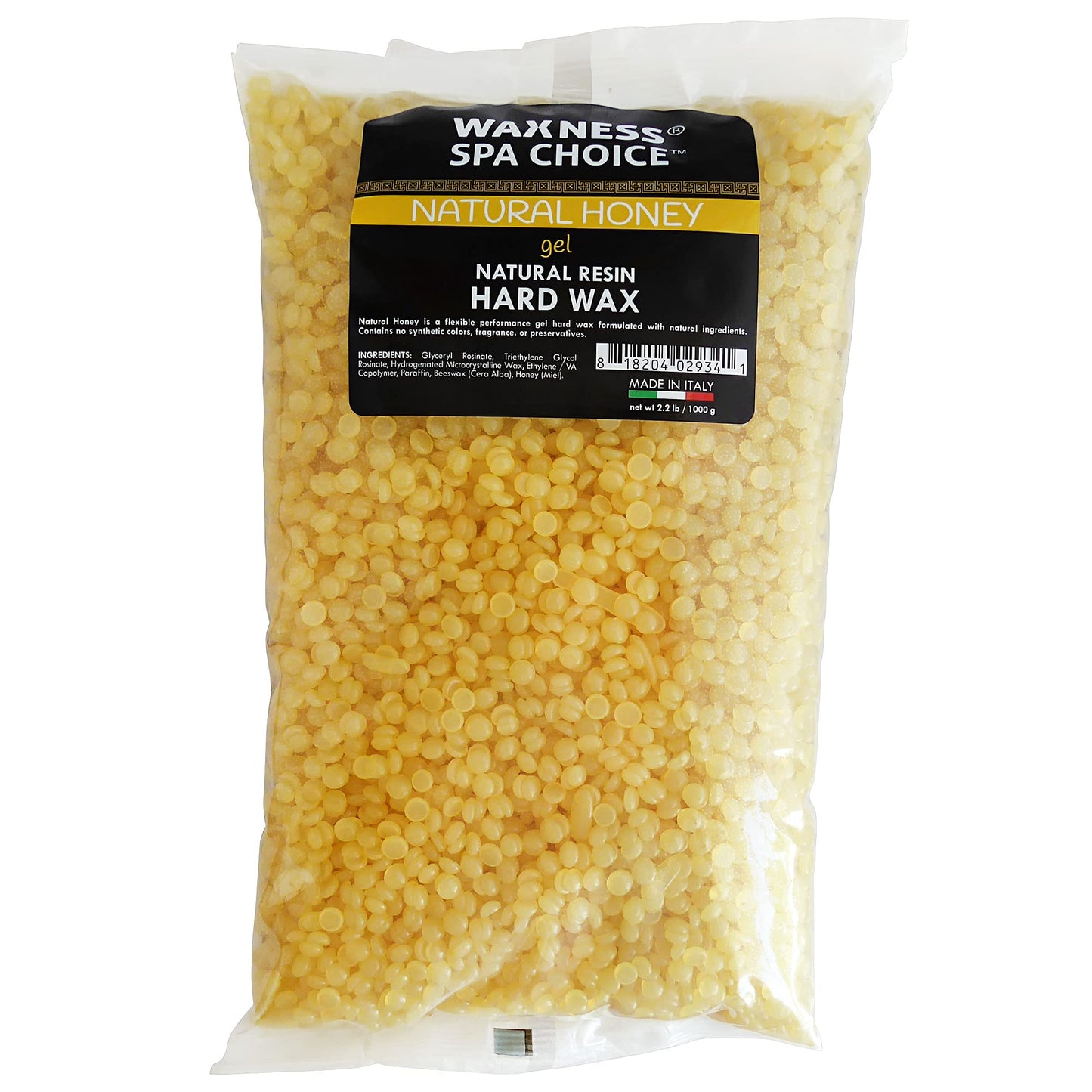 Waxness Spa Choice Natural Honey Gel Waxing Kit with 2.2 Lb / 1 Kg Wax Bag