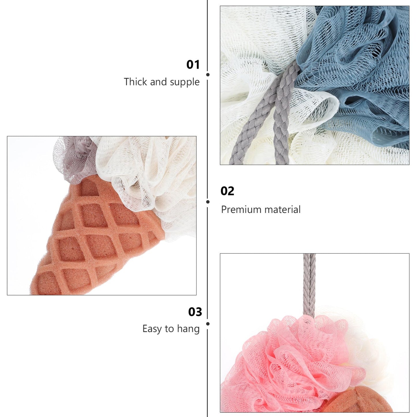 FRCOLOR 1pc Bath Ball Bath Supplies Cute Shower Sponge Bath Wash Bathroom Loofah Sponge Bath Mesh Pouf Shower Foaming Tools Sponge Shower Pouf Shower Towels or Child Clean