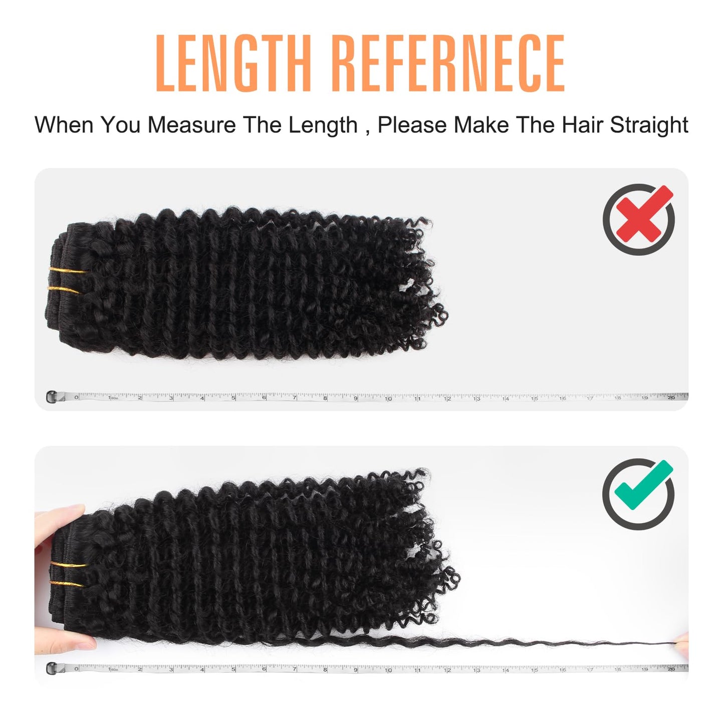 Lovrio Kinky Curly Clip in Hair Extensions, Afro 3C 4A Kinkys Curly Hair Clip ins for Women, Thick Soft 9A Brazilian Remy Human Hair Double Lace Wefts, 7Pcs 120g with 14 Inch