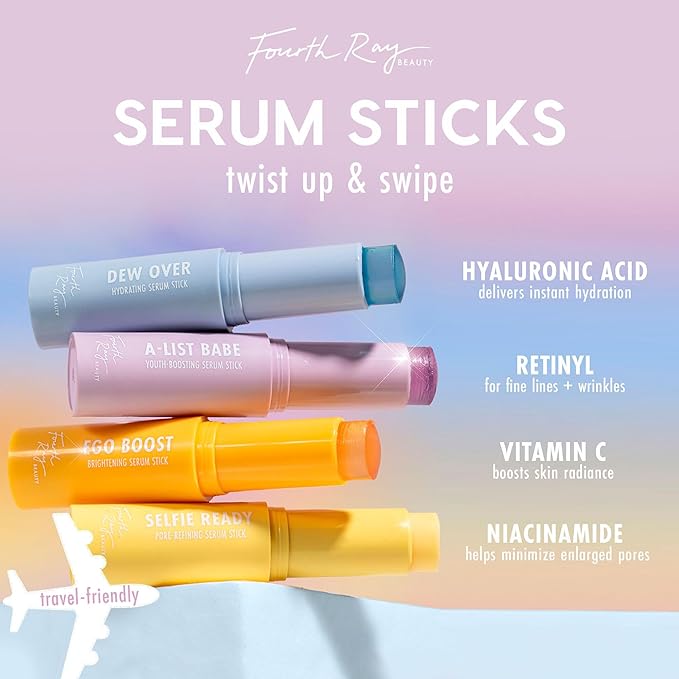 ColourPop Hyaluronic Acid Face Serum Stick - Hydrating Serum for Glowy Summer Makeup Prep with Squalane for Improved Moisture Retention & Cucumber Extract to Help Reduce Puffiness - Dew Over (0.25 oz)