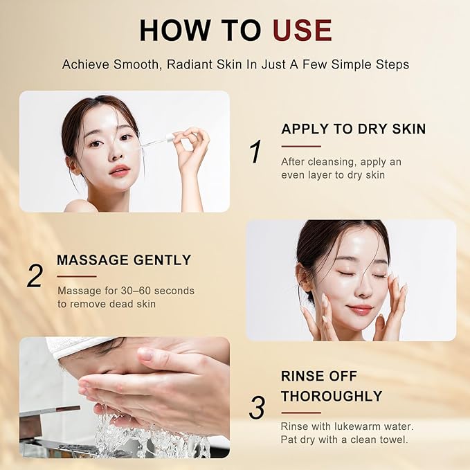 Peel Shot Glow White Rice Peeling Ampoule, Gentle Exfoliating Face and Body Scrub, Dead Skin Cell Remover, Rice Exfoliant Serum Cream Lightweight Hydrating Formula for All Skin Types - 80ML