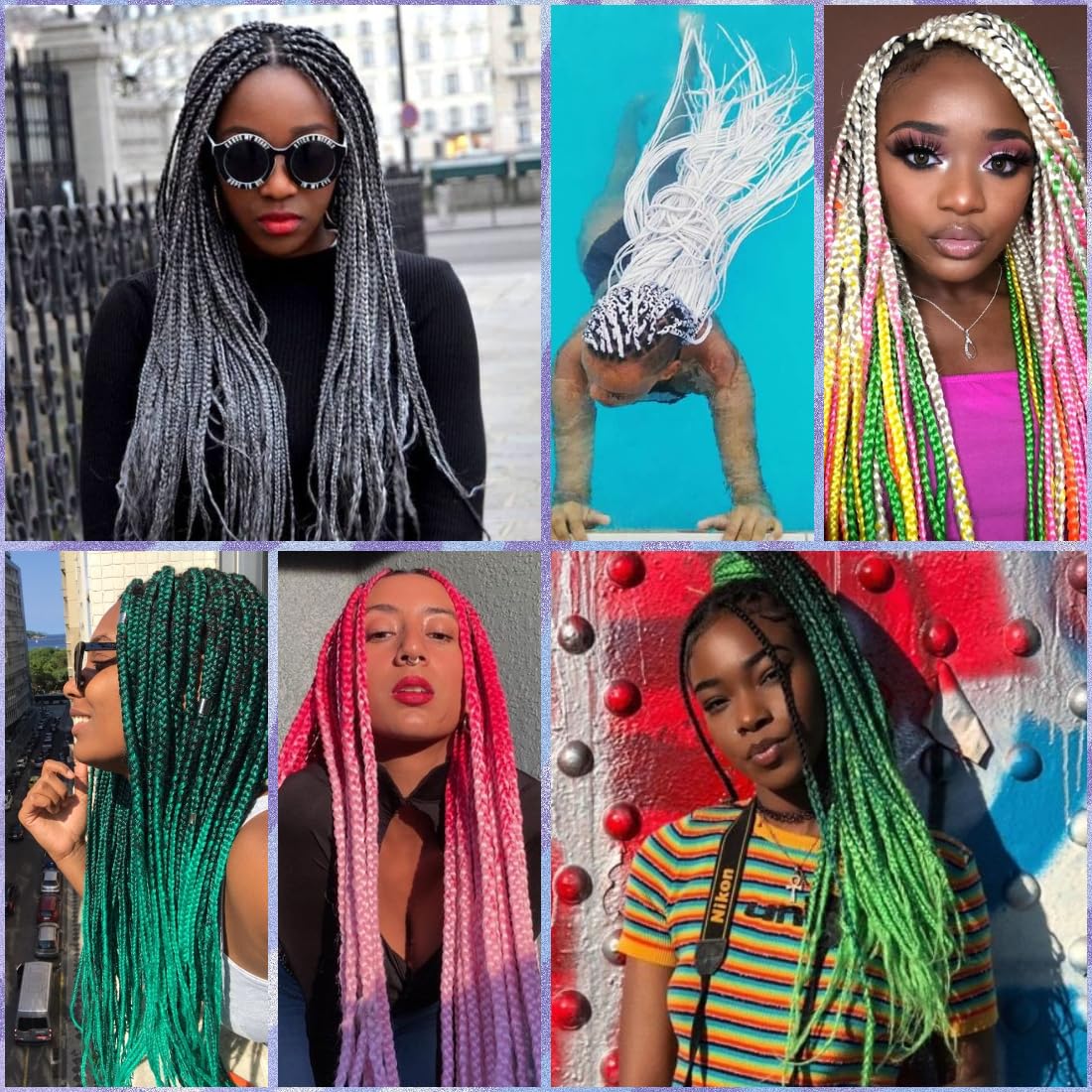 Doren Jumbo Braiding Hair Extensions Colorful Synthetic Kanekalon Crochet Braids Hair for DIY 3Pcs 100g/Pcs 24Inches #613