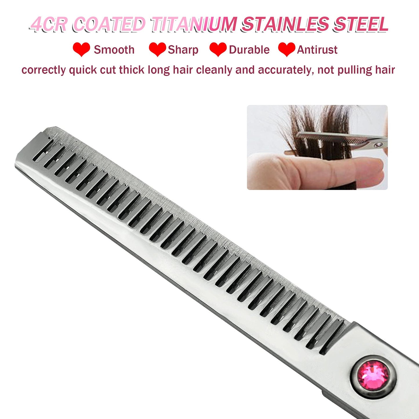 LIGICKY Baby Hair Cutting Scissors Set Professional Safety Round Tip Stainless Steel Hair thinning Shears Bang Hair Scissor for Kids/Salon/Home