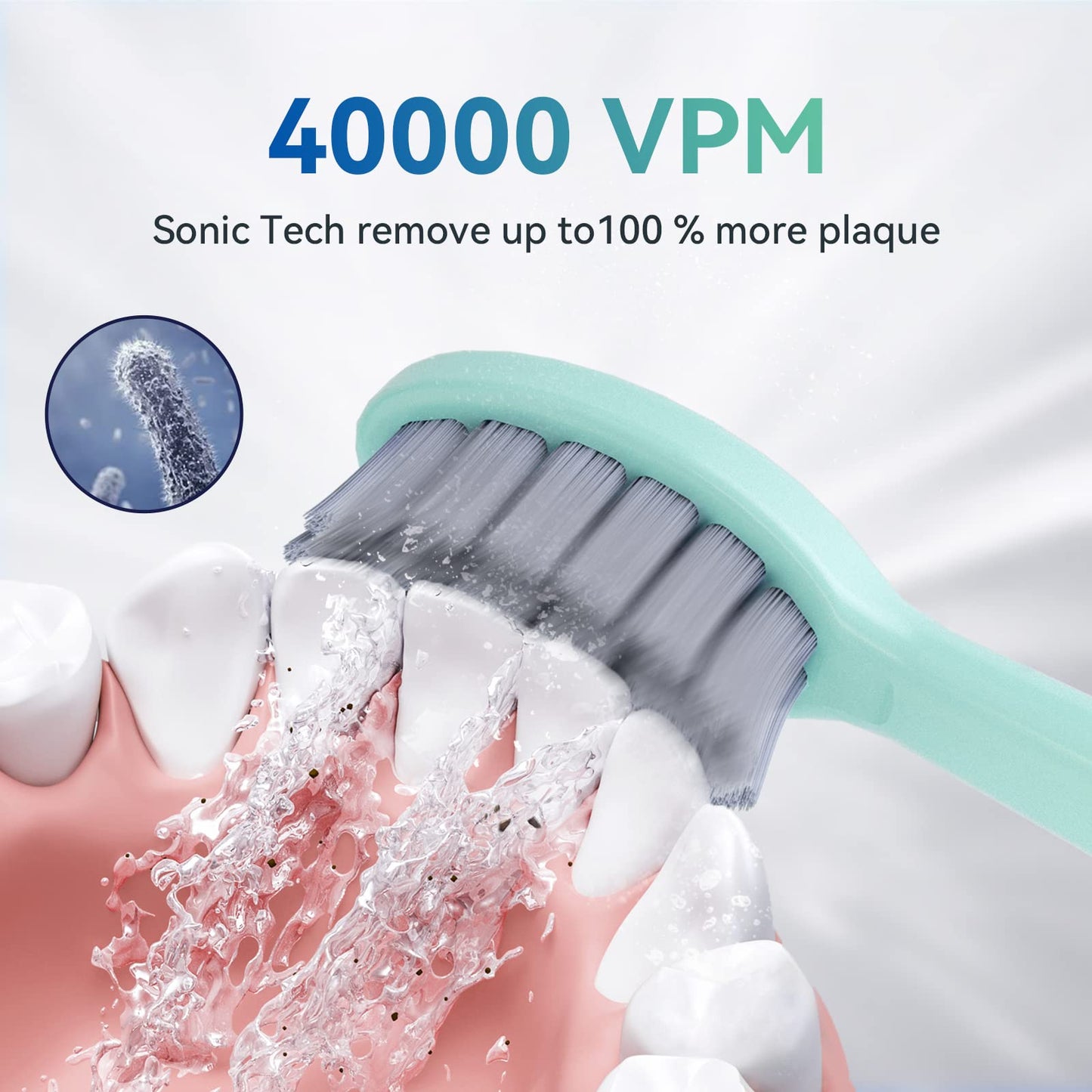 JTF Sonic Smart Toothbrush Genuine Gentle Brush Heads, 3 Pack, Green, P200