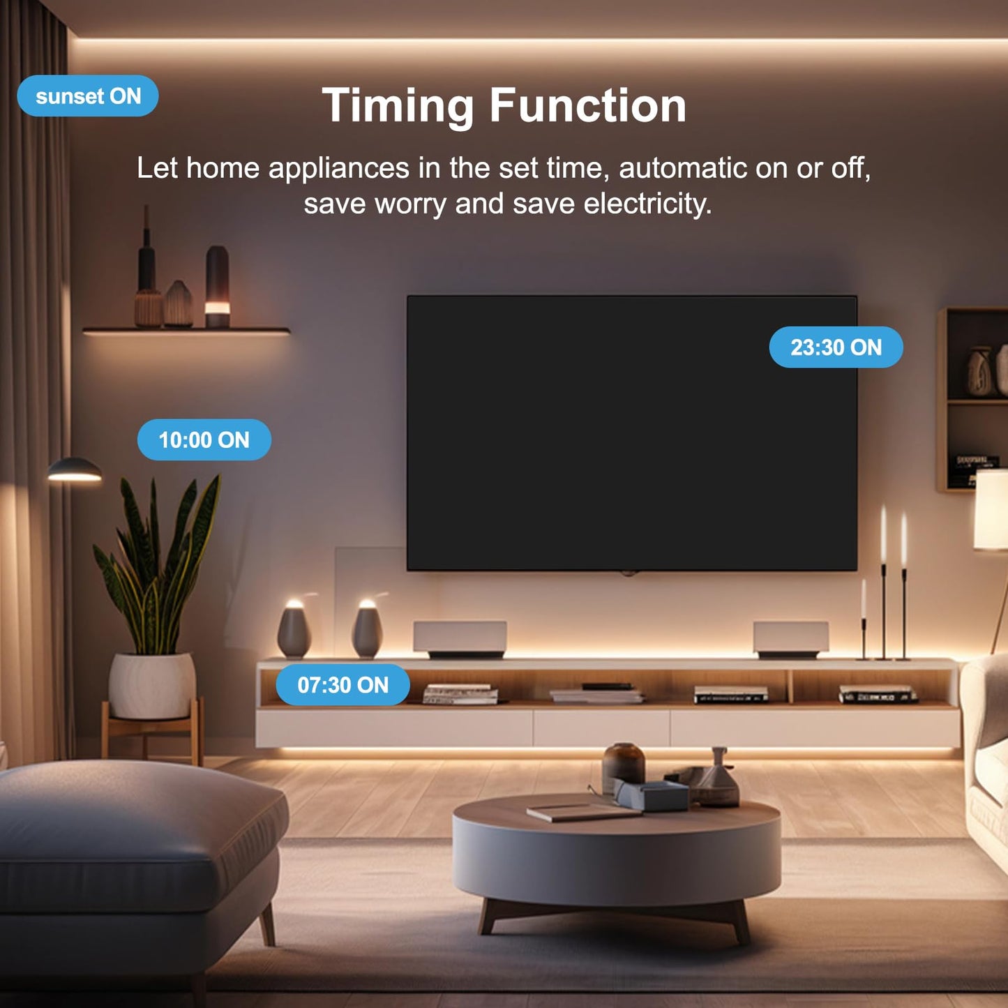 wooaismart Smart Plug, WiFi Plugs Work with Alexa & Google Assistant, Smart Outlet with Timer & Group Controller, WiFi Outlet for Home, No Hub Required, ETL & FCC Certified, 2.4GHz WiFi, 16A, 2 Pack