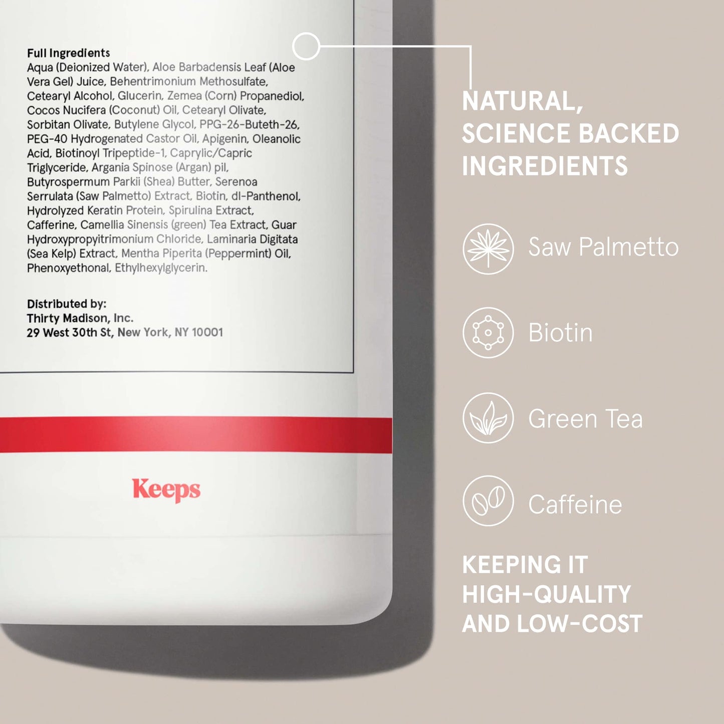 Keeps Minoxidil Foam and Thickening Shampoo Bundle for Hair Growth