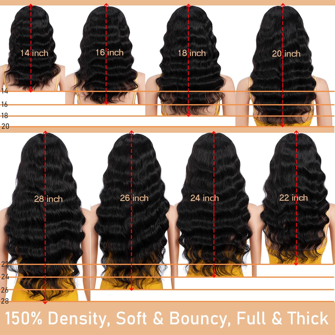 N BLE STAR Lace Front Wigs Human Hair Loose Body 13x5x1 Lace Frontal Human Hair Wigs for Women 18inch 150% Density Glueless Brazilian Body Wave Real Human Hair Wig with Baby Hair Pre Plucked