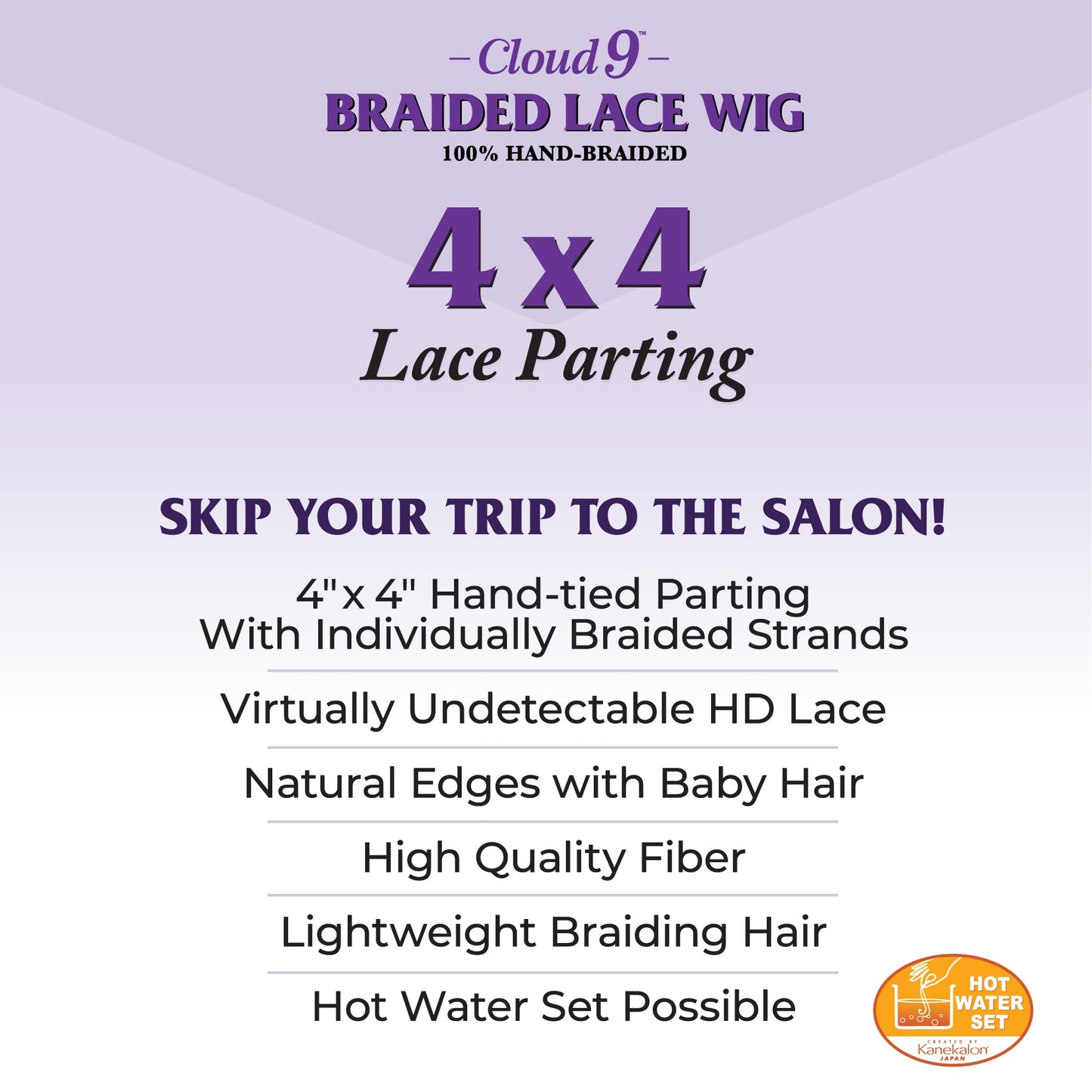 Sensationnel Cloud9 4x4 Braided Wig - Boho box braid 30-inch hand tied swiss lace - Cloud 9 Boho Box Braid 30 Inch (1 JETBLACK)