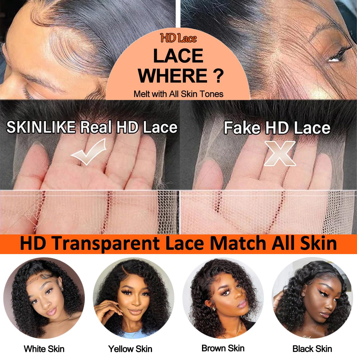 LDJOY Curly Lace Front Wigs Human Hair with Pre Plucked 180% Density Wigs for Black Women Human Hair with Baby Hair Glueless Curly Wigs 13×4 HD Transparent Lace Frontal Wigs Natural Color 16 Inch