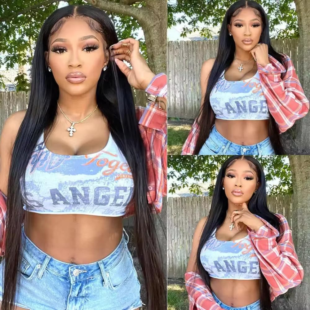 huarisi 22 inch Human Hair Straight Bundle Silky 10A Virgin Remy Straight Human Hair Single Bundles 100% Unprocessed Brazilian Hair Bundles Natural Color for Blaack Women