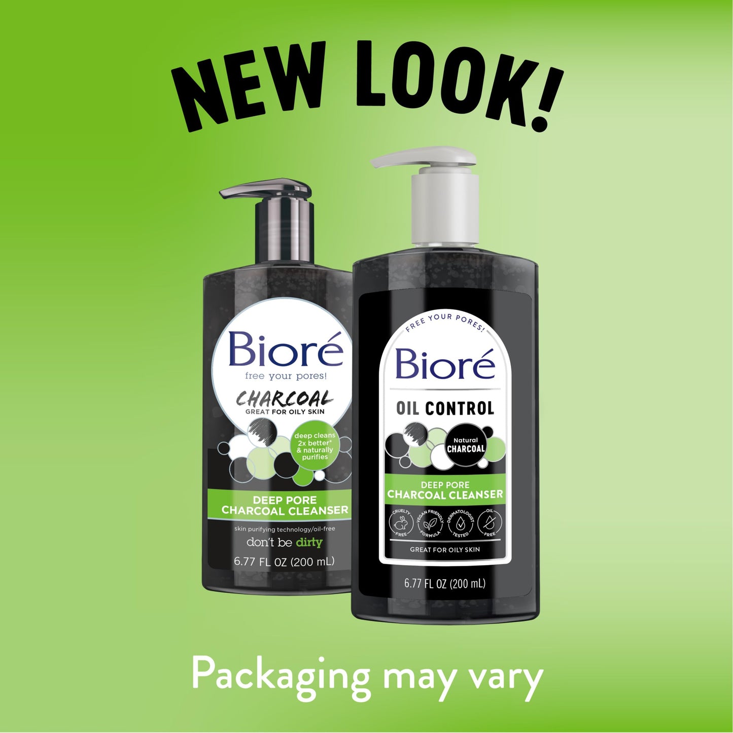 Bioré Deep Pore Charcoal Face Wash, Facial Cleanser for Dirt and Makeup Removal From Oily Skin, 6.77 Ounce & Bioré Pore Unclogging Scrub, Removes Excess Dirt and Oils, Face Scrub