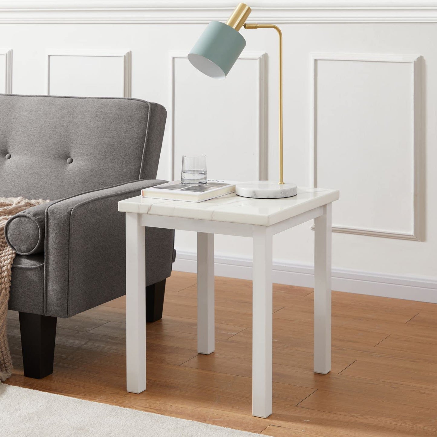 Recaceik Coffee Table Set of 3, Modern Living Room Table Set, Faux Marble Coffee Table and End Table Sets, Simple & Stylish Center Tables for Living Room Home Office Apartment Furniture