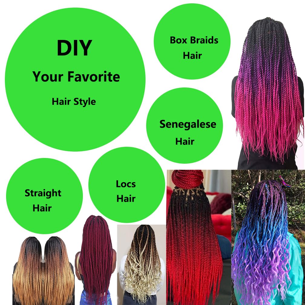 Braiding Hair Brown Kanekalon Braid Hair Extensions for Box Braids Hot Water Setting High Temperature Synthetic Fiber (30#-1Pack)