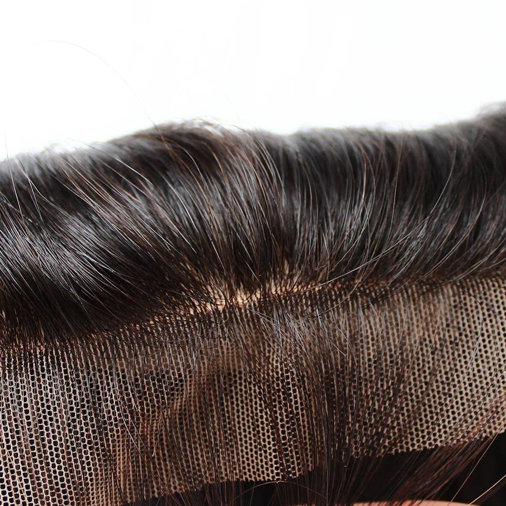 Bella Hair Free Part Silk Base Closure Straight, 130% Density Natural Color Remy Virgin Human Hair 4x4inch Top Closure (12inch)
