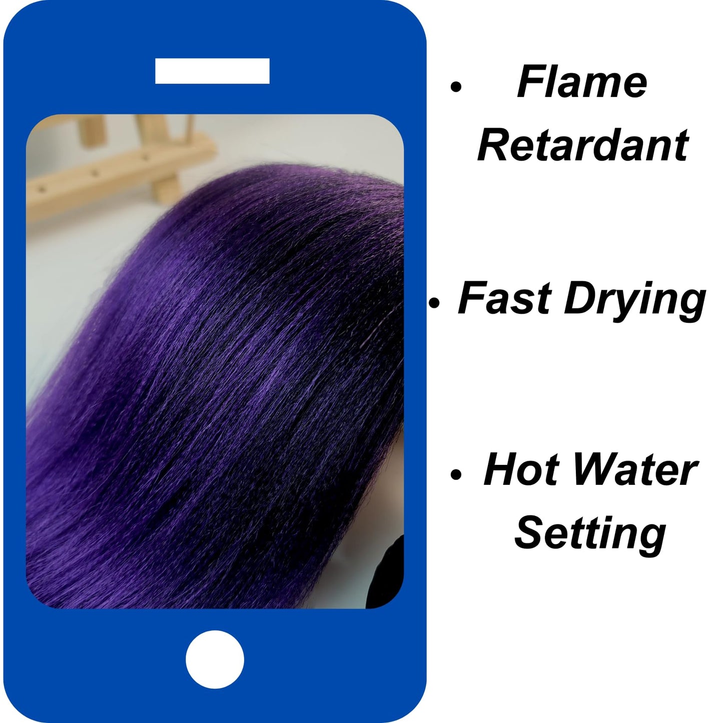 Purple Braiding Hair Pre stretched Kanekalo Pre stretched Braiding Hair Box Braids Braiding Hair Extensions