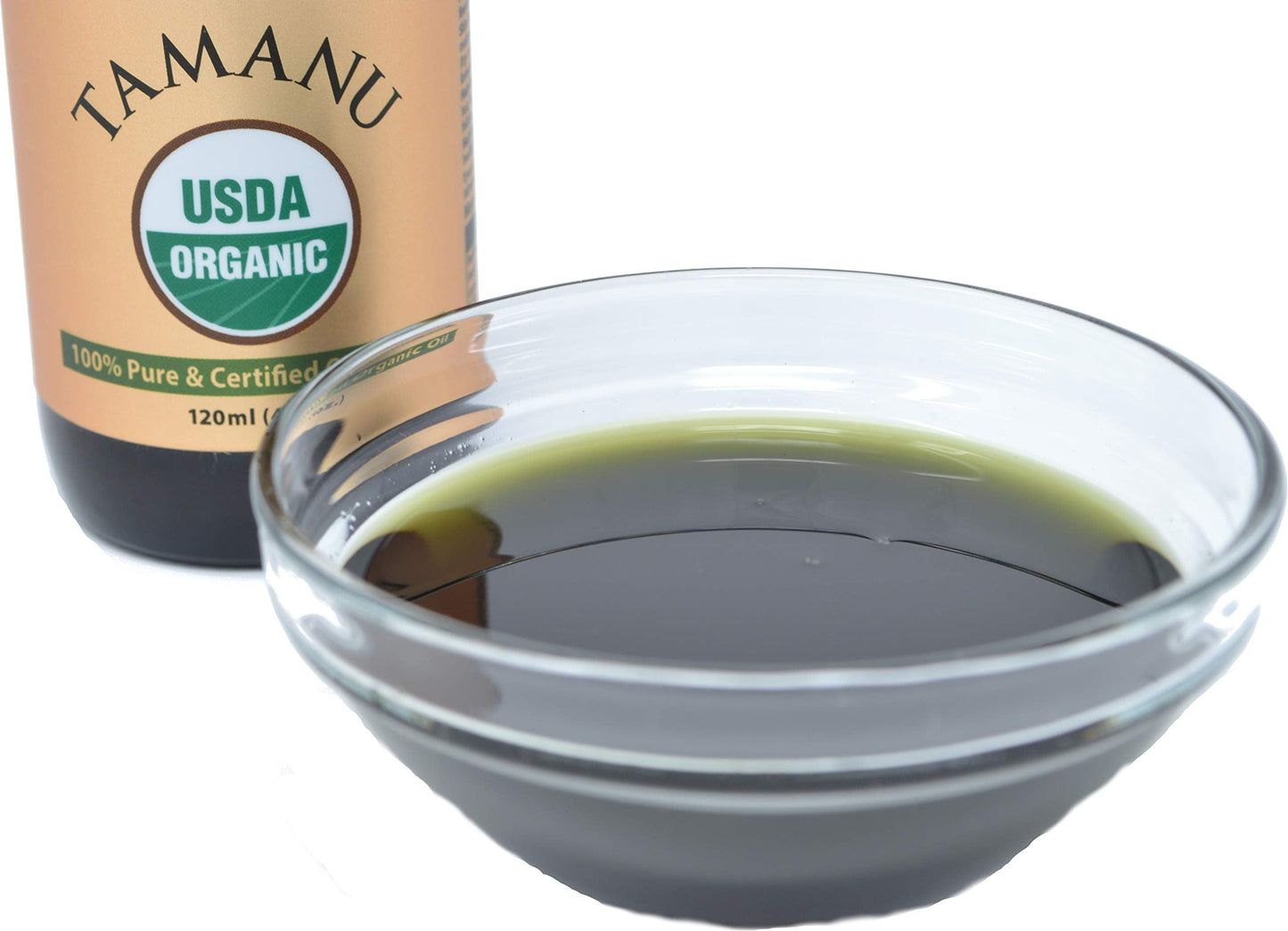 Prime Natural Organic Tamanu Oil - USDA Certified, 100% Pure, Cold Pressed, Unrefined, Virgin (4oz / 120ml) for Face, Hair & Skin Care - Natural Moisturizer