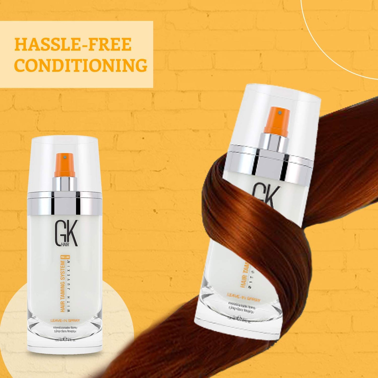 Global Keratin GK Hair Moisturizing Shampoo and Conditioner Set 300ml I Leave in Conditioner Spray (120ml/4 fl. oz)