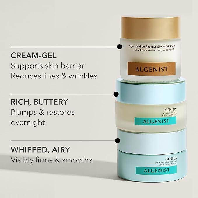 Algenist GENIUS Sleeping Collagen Night Cream - Firming Face Cream with Collagen, Collagen Amino Acids and Ceramides for a Visibly Smoother Complexion - Non-Comedogenic Skincare (2 oz)