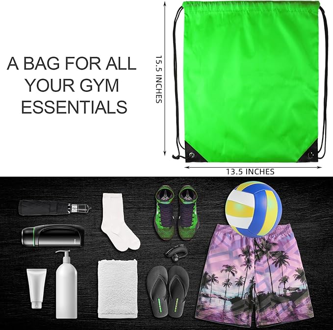 GoodtoU Nylon Backpacks - Drawstring Bags for Sport, Traveling, Team (16 Colors, 128Pcs)