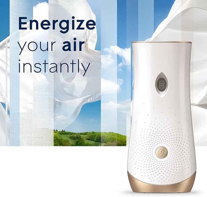 Glade Automatic Spray Refill and Holder Kit, Air Freshener for Home and Bathroom, Clean Linen, 6.2 Oz (Pack of 2)