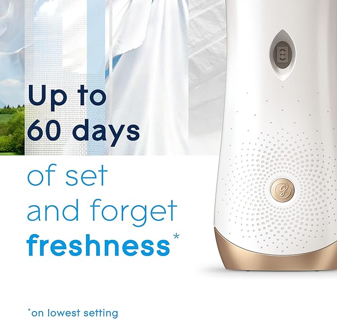 Glade Automatic Spray Refill and Holder Kit, Air Freshener for Home and Bathroom, Clean Linen, 6.2 Oz (Pack of 2)