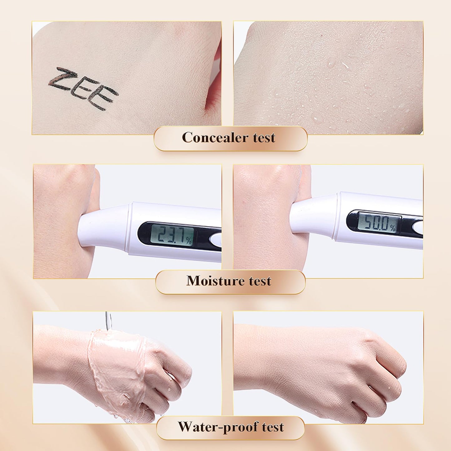 Mushroom Head Air Cushion CC Cream - Moisturizing & Oil Control BB Cream Foundation Create Long-Lasting, Waterproof Makeup Base Primer, Concealer Full Coverage for All Skin Types (Ivory)