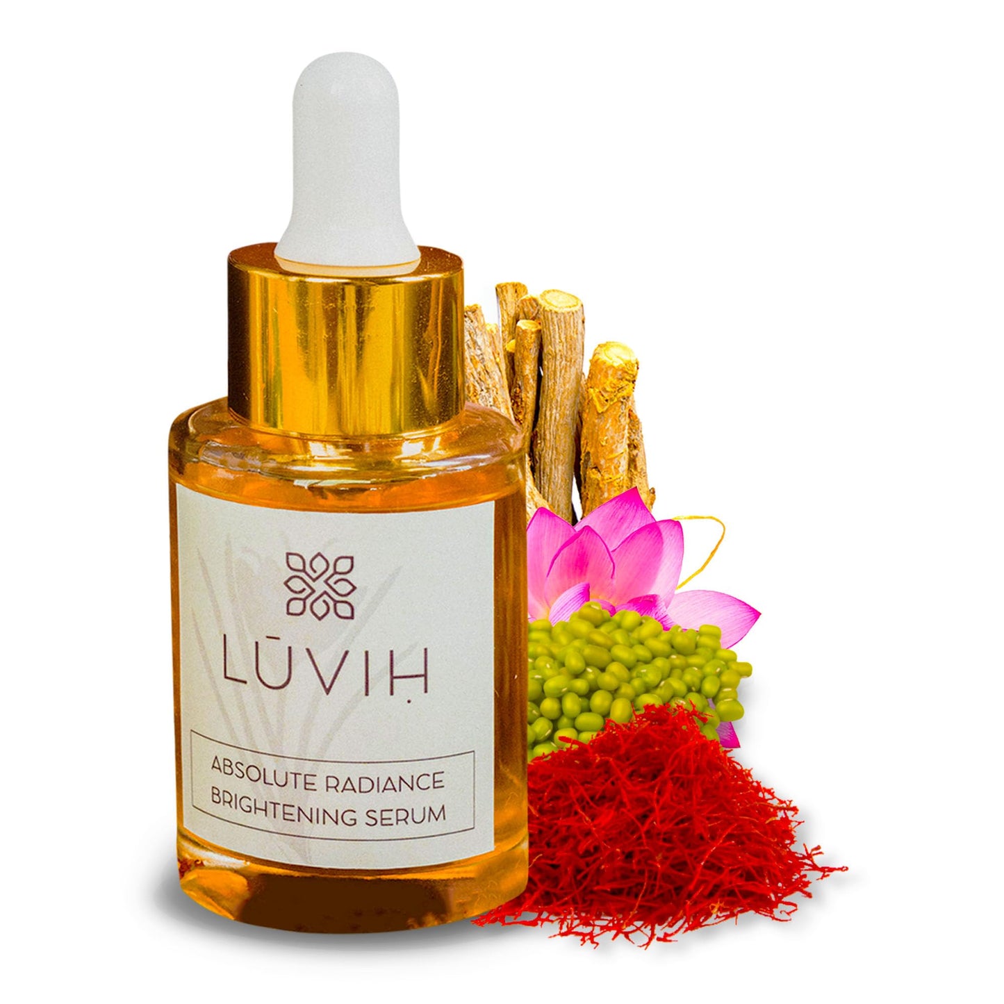 LUVIH - Absolute Radiance Brightening Serum, Nourishing Face Oil Serum for Women & Men, Dark Spot Serum with Ayurvedic Herbs, Addresses Dullness While Helping Shield Against Sun Damage, 30 mL